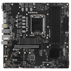 (1042107) Материнская плата MSI PRO B760M-P Soc-1700 Intel B760 4xDDR5 mATX AC`97 8ch(7.1) GbLAN+VGA+HDMI+DP PRO B760M-P