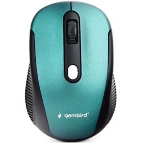 1042408 Беспроводная мышь Gembird, 4кн, 1000-1600 DPI, 2.4 ГГц, зеленый MUSW-420-2