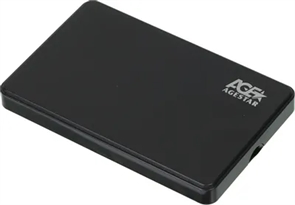 1042442 Внешний корпус USB 3.0 для 2.5" HDD/SSD AgeStar, порт MicroB, SATA III, пластик, черный 3UBCP3 (BLACK)