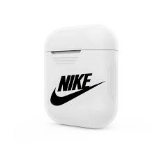 (1031006) Чехол NNDM силиконовый Nikes для наушников совместим с Apple AirPods 1/2 бело-чёрный 3 DM14462