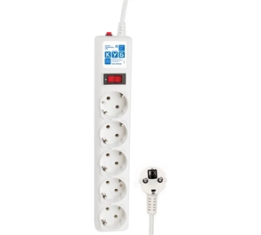 1042510 Фильтр-удлинитель Power Cube 0,5 м 5 розеток (белый) 10А/2,2кВт SPG-B-0,5M-WHITE