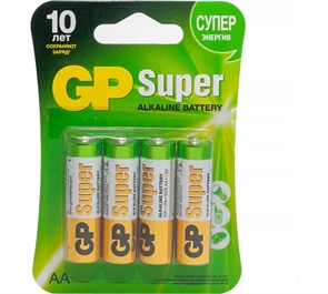 (1042170) GP 15AA21RA-2CRS4 96/384 Super Alkaline G-Tech (4шт. в уп-ке) (4891199226175) 4891199226175