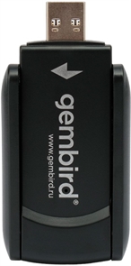 1035750 Сетевой адаптер WiFi+Bluetooth Gembird 1.3 Гбит, двухдиап. с антеннами, USB,802.11b/a/g/c/ac,RTL8822 WNP-UA-020
