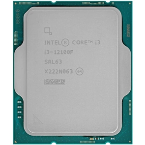(1042678) Процессор Intel Core i3-12100F 4/8, 3.3-4.3 Ghz, 10nm, 89W, LGA1700 OEM 1042678