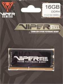 (1042849) Память DDR4 16GB 2666MHz Patriot PVS416G266C8S Viper Steel RTL PC4-21300 CL18 SO-DIMM 260-pin 1.2В s PVS416G266C8S