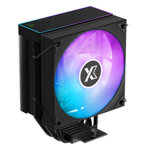 (1042807) Кулер XASTRA AR400 FRGB BK  LGA1851/1700/1200/115X/AM5/AM4 (20шт/кор, TDP 220W, 4 тепл.трубки , PWM FAN FRGB 120mm , top cover with FRGB led, black heatsink ) RET AR400-BKSFPX-GL
