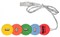 (1024957) Разветвитель USB 2.0 Buro BU-HUB4-0.5-U2.0-Snake 4порт. разноцветный - фото 33979