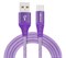 (1028122) Кабель Crown USB - USB Type-C CMCU-3072C violet; круглый; в прочной нейлоновой оплётке; коннекторы Метал; ток 2А; 100 см; цвет фиолетовый - фото 37496