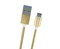 (1028398) USB кабель Denmen D02T на Type-C 2.4A 1м золотистый - фото 37792