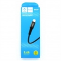 (1030038) USB кабель Denmen D02V на Micro USB 2.4A 1м красный - фото 39599