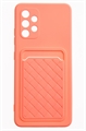 (1030992) Накладка NNDM силиконовая плетеная с кардхолдером для Samsung Galaxy A32 розовая - фото 41387