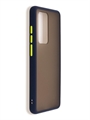 (1030896) Накладка NNDM пластиковая матовая с силиконовой окантовкой для Huawei P40 Pro синяя - фото 41454
