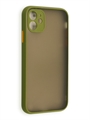 (1030904) Накладка NNDM пластиковая с силиконовой окантовкой с защищенной камерой для iPhone 11 хаки - фото 41462