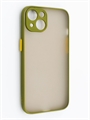 (1030906) Накладка NNDM пластиковая с силиконовой окантовкой с защищенной камерой для iPhone 13 хаки - фото 41464