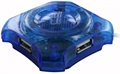(1032060) CBR  CH-127 USB-концентратор , 4 порта, USB 2.0, голуб. - фото 42649