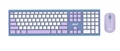(1032753) Клавиатура + мышь Acer OCC200 клав:фиолетовый/зеленый мышь:фиолетовый/зеленый USB беспроводная slim  ZL.ACCEE.003 - фото 43183