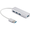 (1034139) Концентратор USB 3.0 Gembird UHB-C464, 4 порта, алюминиевый корпус, кабель 17см, серый - фото 44646