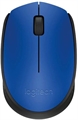 (1034719) Мышь Logitech M170 синий/черный оптическая (1000dpi) беспроводная USB (2but) 910-004647 - фото 45366