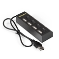 (1035287) USB-Хаб (концентратор) 4-в-1 ExeGate DUB-42SW (кабель-адаптер USB2.0 --> 4xUSB2.0, кнопки включения/отключения для каждого порта, Plug&Play, черный) EX293977RUS - фото 46067