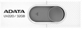 (1038076) Флеш Диск A-Data 32GB UV220 AUV220-32G-RWHGY USB2.0 белый/серый AUV220-32G-RWHGY