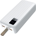 (1038471) Perfeo Powerbank WATERFALL 30000 mAh/LED дисплей/PD + QC 3.0/Type-C/2 USB/Выход: 5A, max 22.5W/White (PF_D0176) - фото 48198