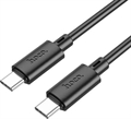 (1039022) Кабель Hoco X88 Gratified X88 GRATIFIED 60W USB Type-C (m)-USB Type-C (m) 1м черный коробка - фото 48607