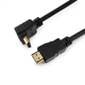 (1040064) Кабель HDMI Cablexpert 19M/19M, v2.0, медь, позол.контакты, экран, угловой, 1.8м, черный, пакет CC-HDMI490-6 - фото 49829