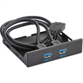 (1040388) Планка USB на переднюю панель ExeGate U3H-615, 3,5", 2*USB3.0, черная, металл, подсоединение к мат. плате EX280446RUS - фото 50065