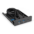 (1040389) Планка USB на переднюю панель ExeGate U3H-616, 3,5", 2*USB3.0+1*TypeC 10Gbps, черная, металл, подсоединение к мат. плате EX295471RUS - фото 50066