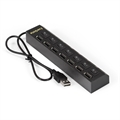 (1040412) USB-Хаб (концентратор) 7-в-1 ExeGate DUB-72SW (кабель-адаптер USB2.0 --> 7xUSB2.0, кнопки включения/отключения для каждого порта, Plug&Play, черный) EX293978RUS - фото 50088