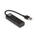 (1040413) USB-Хаб (концентратор) 4-в-1 ExeGate DUB-3213 (кабель-адаптер USB3.0 --> 3xUSB2.0, 1xUSB3.0, Plug&Play, черный) EX296923RUS - фото 50089
