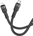 (1040437) Кабель Hoco U110 iP PD USB Type-C (m)-Lightning (m) 1.2м черный коробка U110 IP PD U110 IP PD - фото 50143