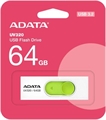 (1041098) Флеш Диск A-Data 64GB UV320 AUV320-64G-RWHGN USB3.2 белый/зеленый AUV320-64G-RWHGN - фото 50385