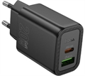 (1041067) Зарядное устройство Hoco 20Вт, 3А, QC3.0/PD, 1xUSB, 1xType-C, N61, черный, коробка 6942007644235 - фото 50417