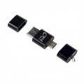 (1021845) Картридер, Type-C и USB подключение, слот microSD, ушко для подвески, цвет МИКС 2534291 SL2534291 - фото 51034