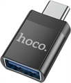 1042480 Переходник USB3.0 Hoco Type-C(M)/AF, с поддержкой OTG, UA17, черный, коробка 6931474762016 - фото 51495